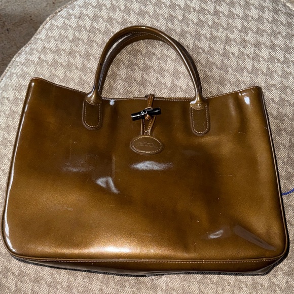 Longchamp Handbags - Longchamp Roseau structured patent Leather Tote